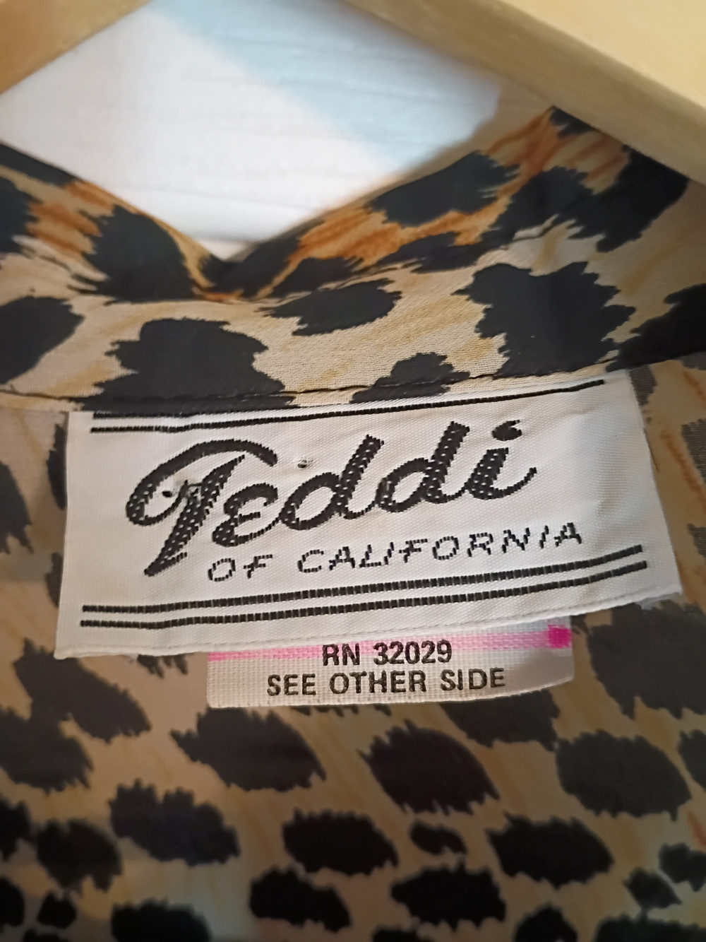 Vintage Teddi Leopard Print Button-Up Blouse - Picture 4 of 6